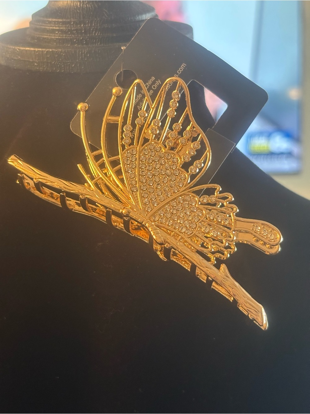 Gold tone Butterfly Hair Clip - Elegant Women’s Jewelry